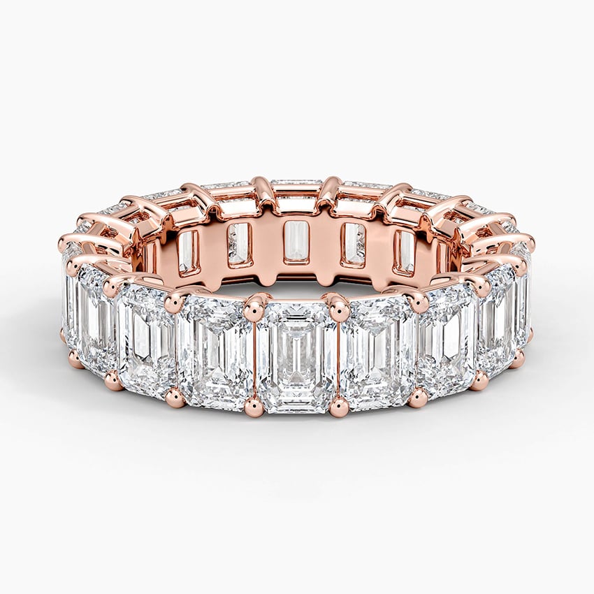 Emerald Eternity Lab Diamond Ring (3 ct. tw.) Rose Gold 18k Eternity Band