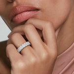 Emerald Eternity Lab Diamond Ring (7 ct. tw.) Platinum Eternity Band