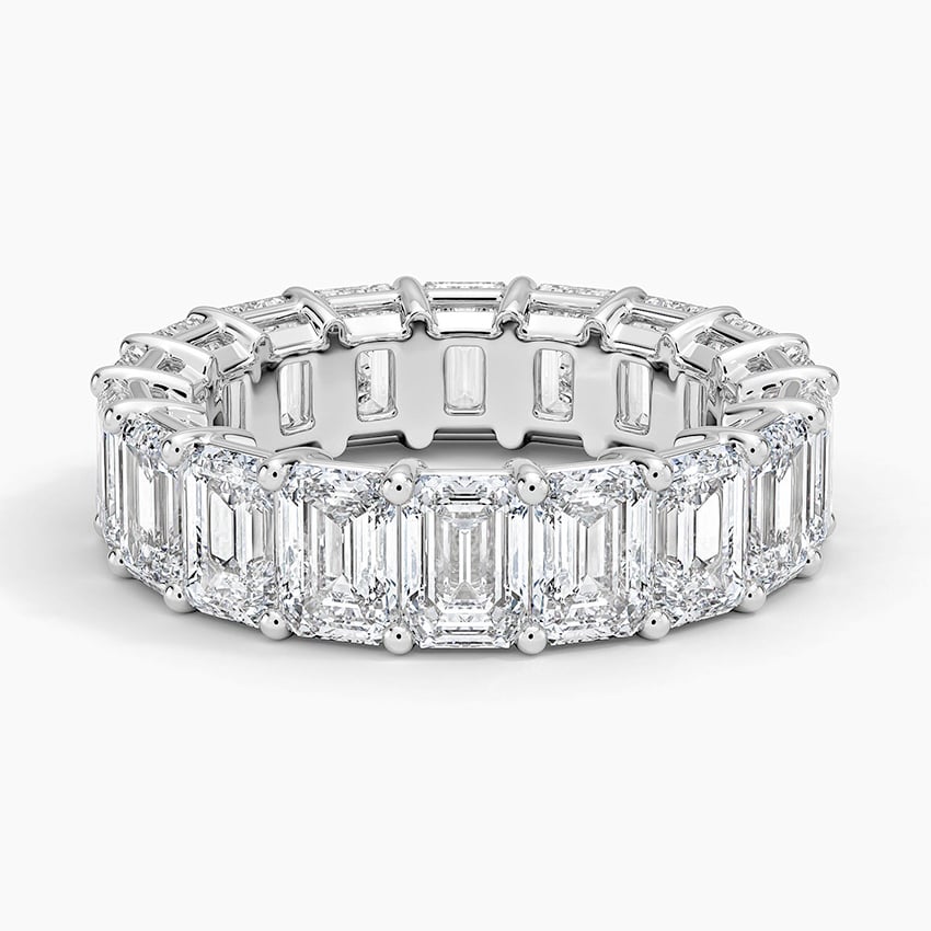 Emerald Eternity Lab Diamond Ring (5 ct. tw.) Platinum Eternity Band