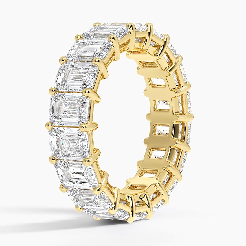 Emerald Eternity Lab Diamond Ring (4 ct. tw.) Yellow Gold 18k Eternity Band