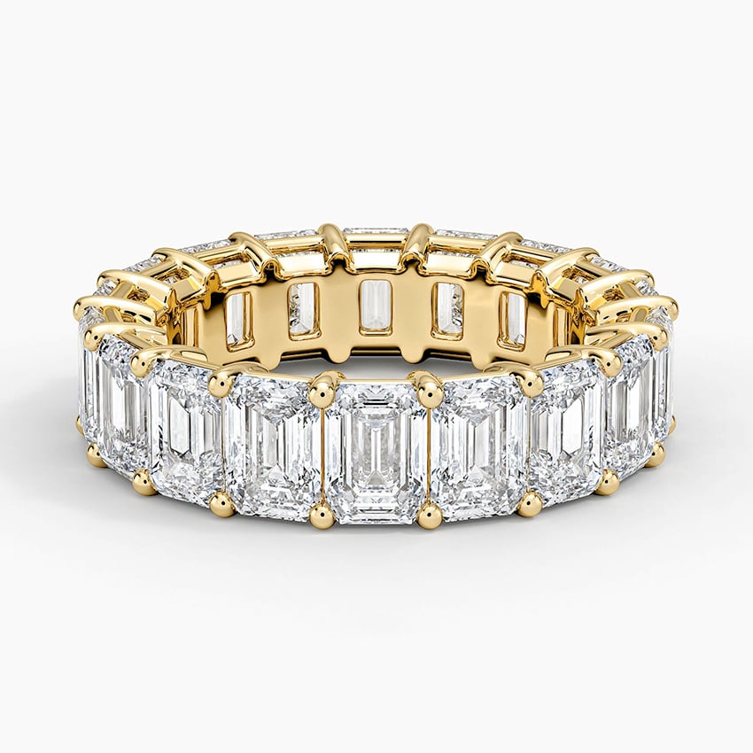 Emerald Eternity Lab Diamond Ring (4 ct. tw.) Yellow Gold 18k Eternity Band