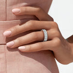 Emerald Eternity Lab Diamond Ring (8 ct. tw.) Rose Gold 18k Eternity Band