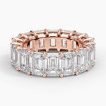 Emerald Eternity Diamond Ring (8 ct. tw.) Rose Gold 18k Eternity Band
