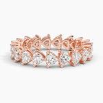 Heart Shaped Eternity Lab Diamond Ring (2 ct. tw.) Rose Gold 18k Eternity Band