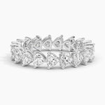 Heart Shaped Eternity Lab Diamond Ring (2 ct. tw.) Platinum Eternity Band