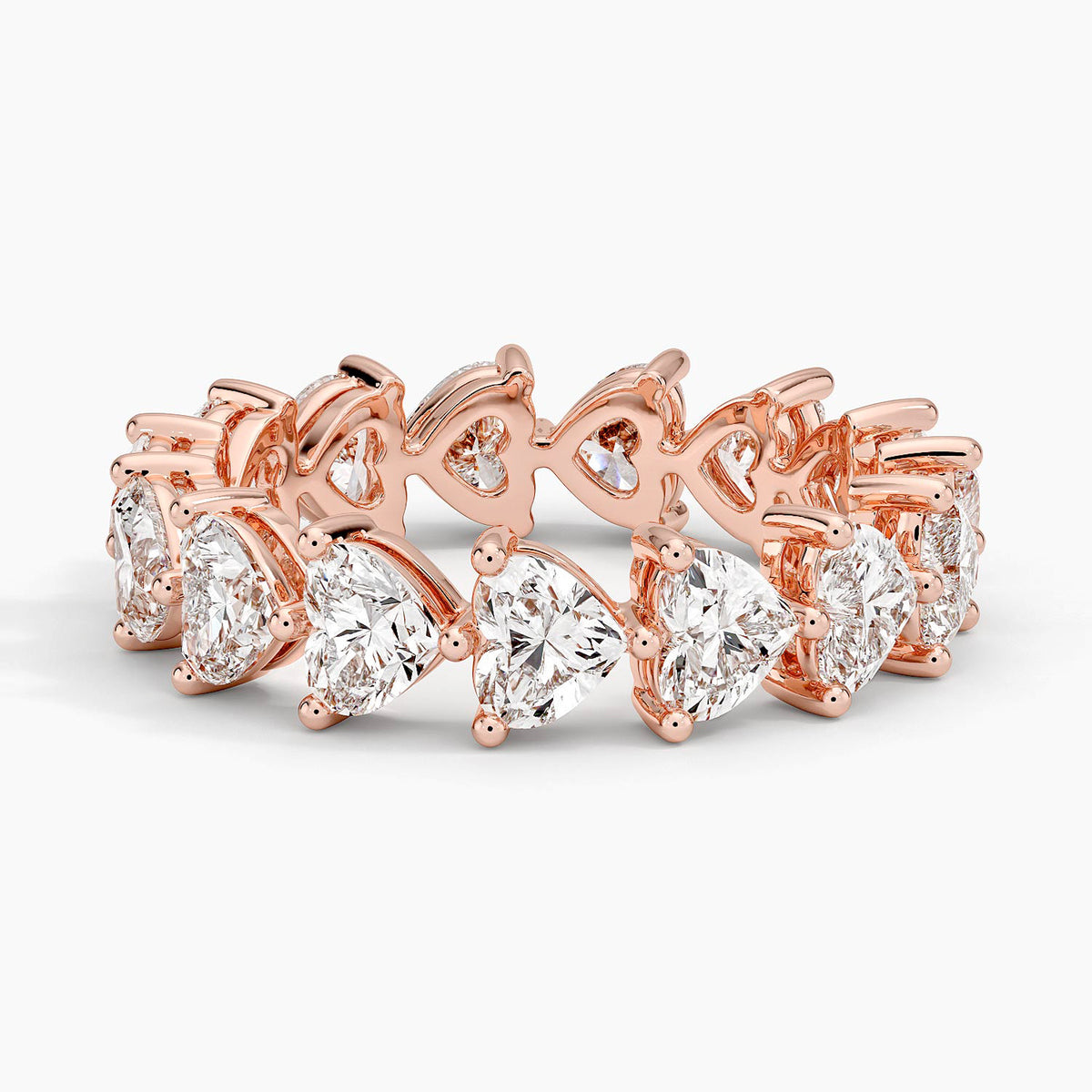 Heart Shaped Eternity Lab Diamond Ring (3 ct. tw.) Rose Gold 18k Eternity Band
