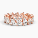Heart Shaped Eternity Lab Diamond Ring (3 ct. tw.) Rose Gold 18k Eternity Band