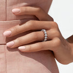Heart Shaped Eternity Lab Diamond Ring (3 ct. tw.) Platinum Eternity Band