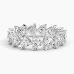 Heart Shaped Eternity Lab Diamond Ring (3 ct. tw.) Platinum Eternity Band