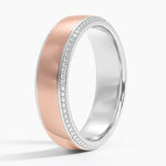 Avalon Mixed Metal Eternity Diamond 6mm Wedding Ring Rose Gold 18k Eternity Band