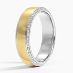 Avalon Mixed Metal Eternity Diamond 6mm Wedding Ring Yellow Gold 18k Eternity Band