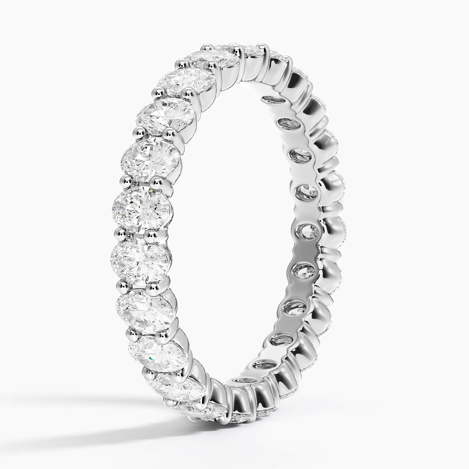 Oval Eternity Diamond Ring (2 ct. tw.) Platinum Eternity Band