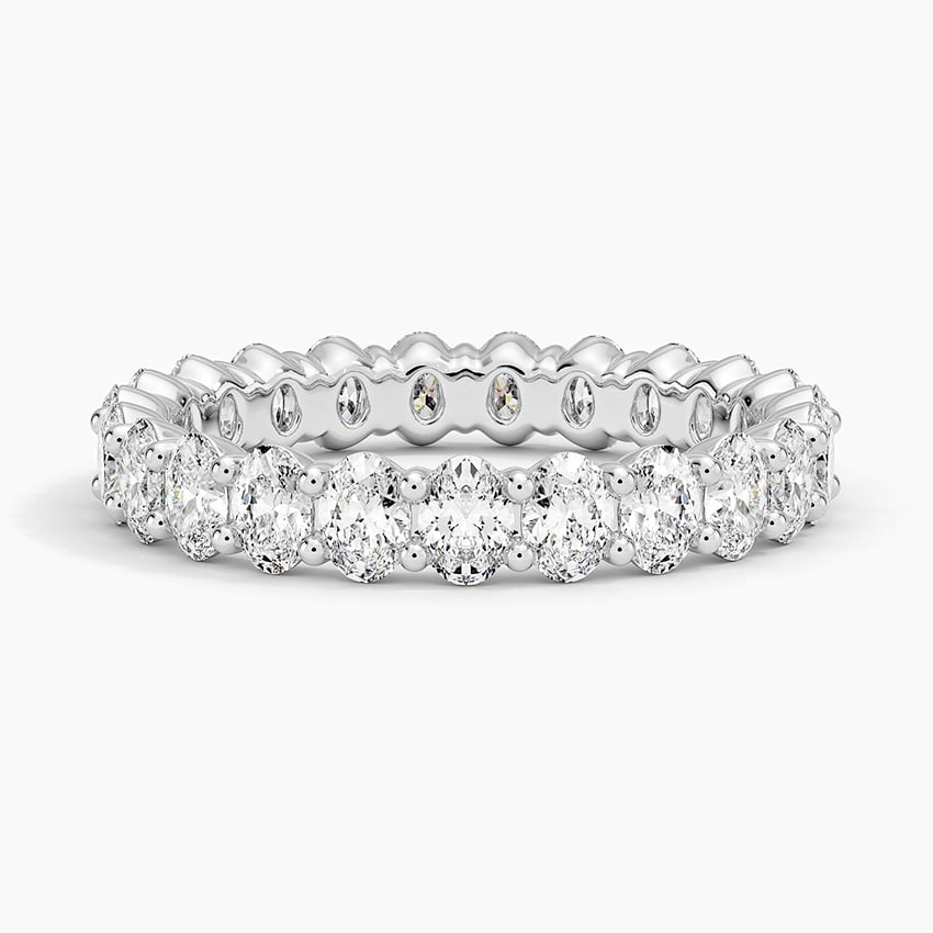Oval Eternity Diamond Ring (2 ct. tw.) Platinum Eternity Band