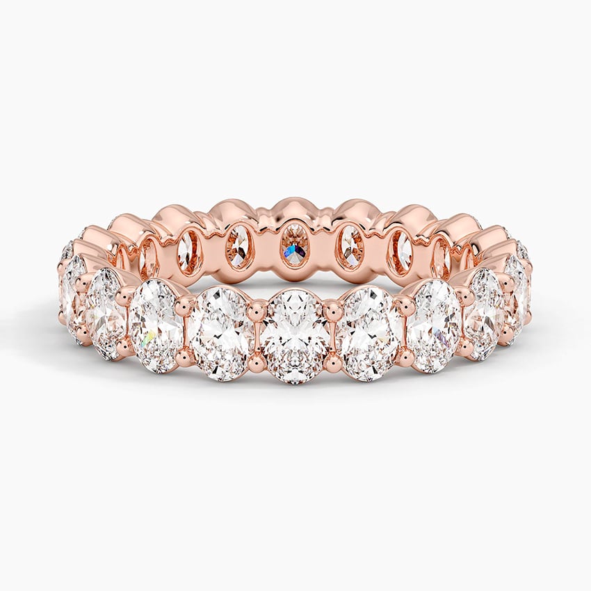 Oval Eternity Diamond Ring (3 ct. tw.) Rose Gold 18k Eternity Band