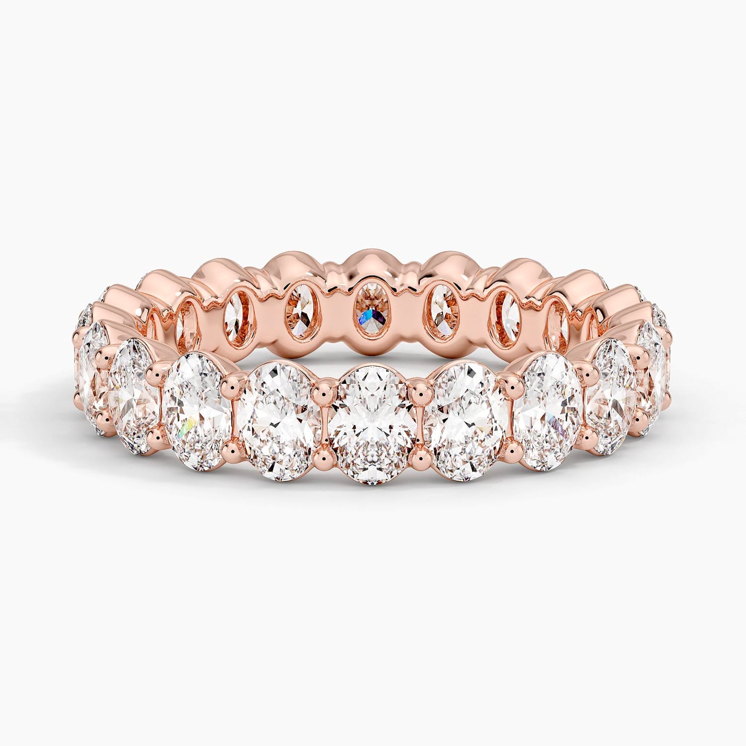 Oval Eternity Diamond Ring (3 ct. tw.) Rose Gold 18k Eternity Band