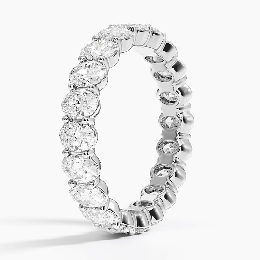 Oval Eternity Diamond Ring (3 ct. tw.) Platinum Eternity Band