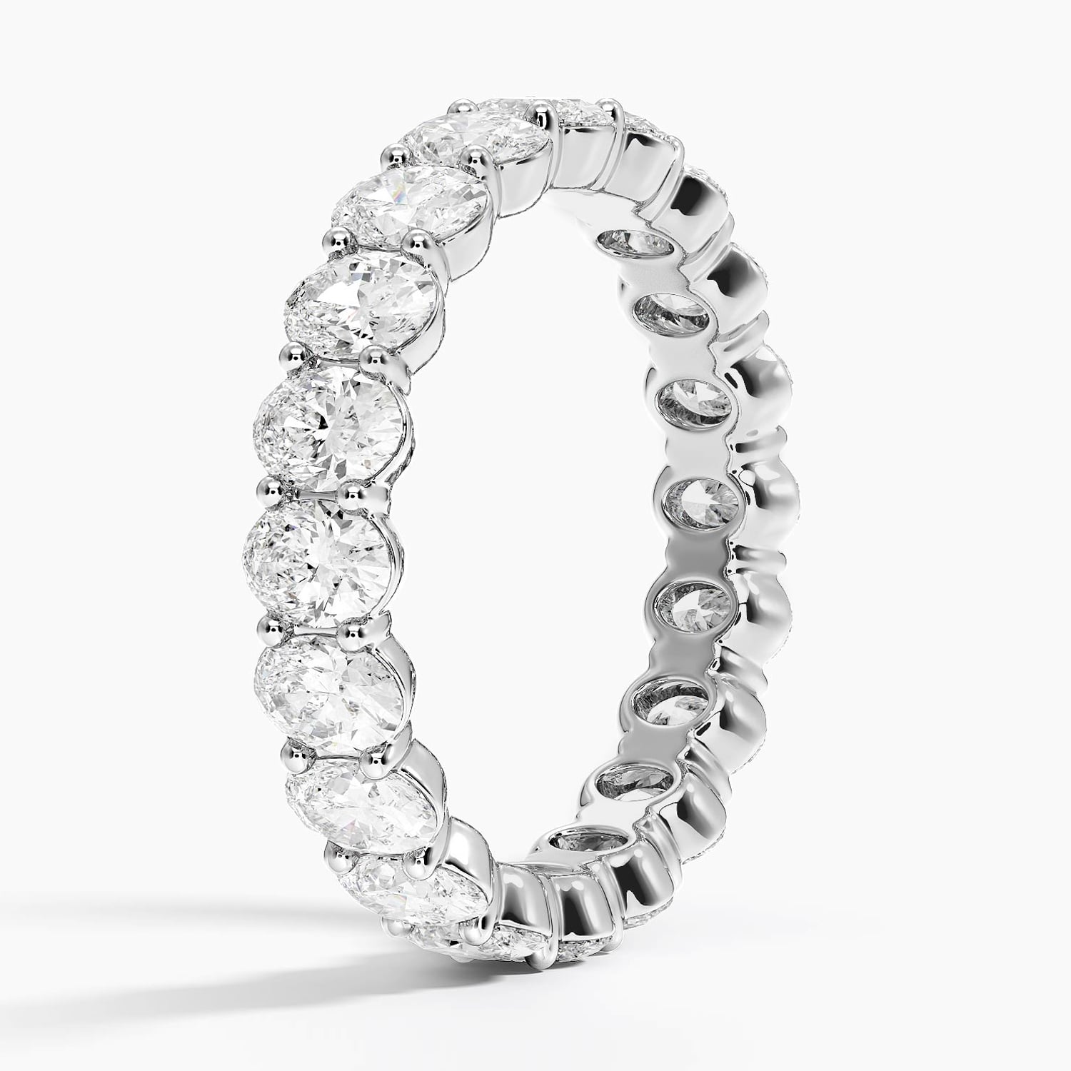Oval Eternity Diamond Ring (3 ct. tw.) Platinum Eternity Band