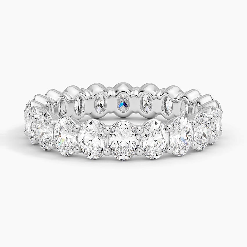Oval Eternity Diamond Ring (3 ct. tw.) Platinum Eternity Band