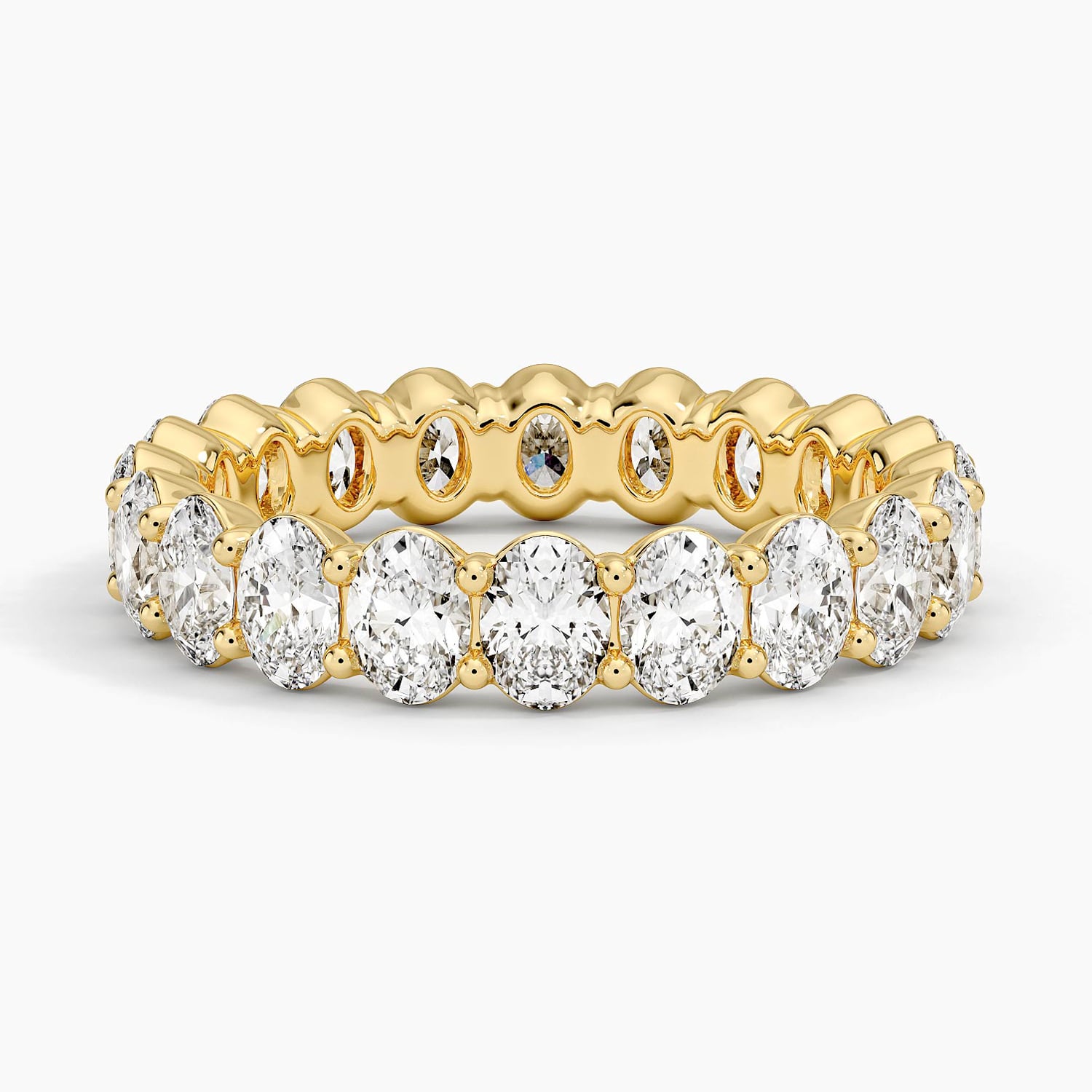 Oval Eternity Diamond Ring (3 ct. tw.) Yellow Gold 18k Eternity Band