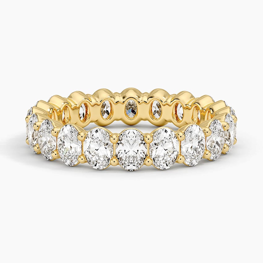 Oval Eternity Diamond Ring (3 ct. tw.) Yellow Gold 18k Eternity Band