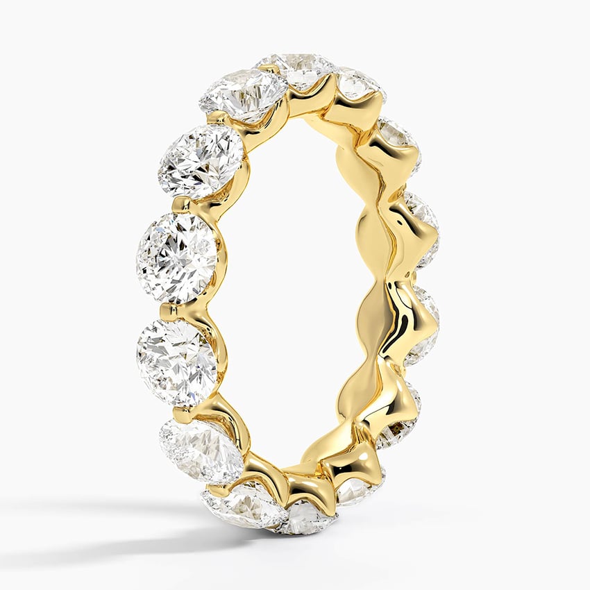 Riviera Eternity Diamond Ring (4 ct. tw.) Yellow Gold 18k Eternity Band