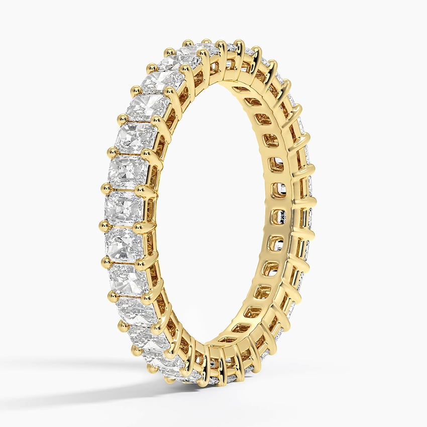 Radiant Eternity Diamond Ring (2 ct. tw.) Yellow Gold 18k Eternity Band