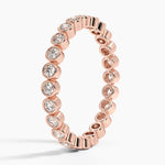 Bezel Round Eternity Diamond Ring (1/2 ct. tw.) Rose Gold 18k Eternity Band