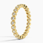 Bezel Round Eternity Diamond Ring (1/2 ct. tw.) Yellow Gold 18k Eternity Band