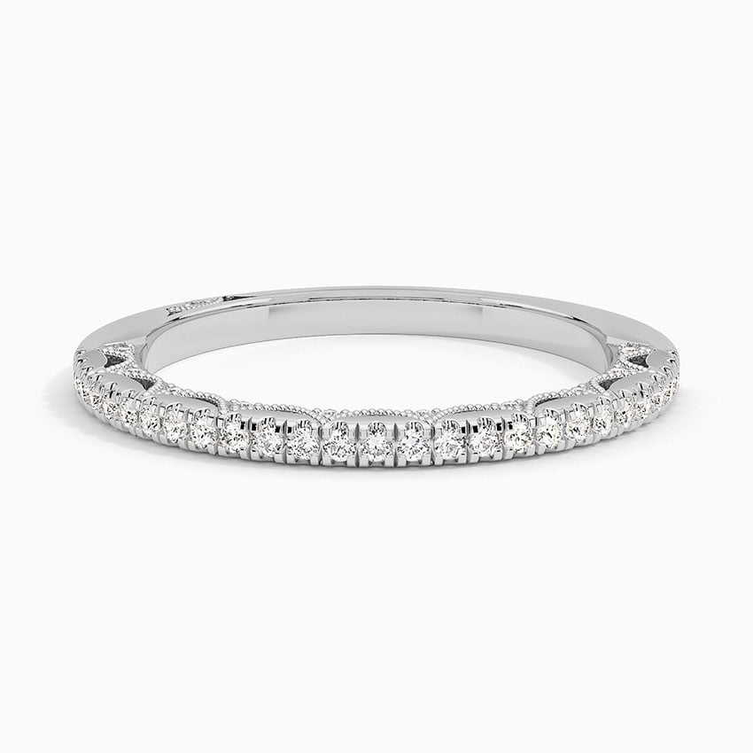 Tacori Lunetta Crescent Diamond Ring (1/4 ct. tw.) Platinum Wedding Band