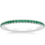 Luxe Ballad Emerald Ring Platinum Wedding Band