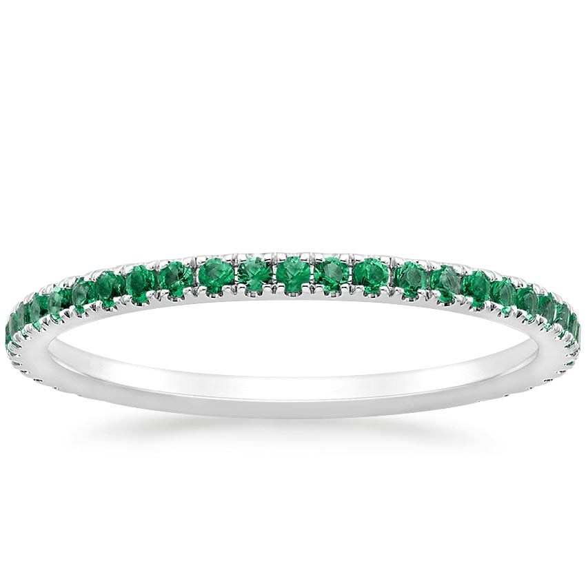 Luxe Ballad Emerald Ring Platinum Wedding Band