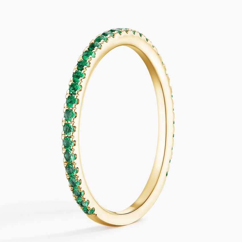 Luxe Ballad Emerald Ring Yellow Gold 18k Wedding Band