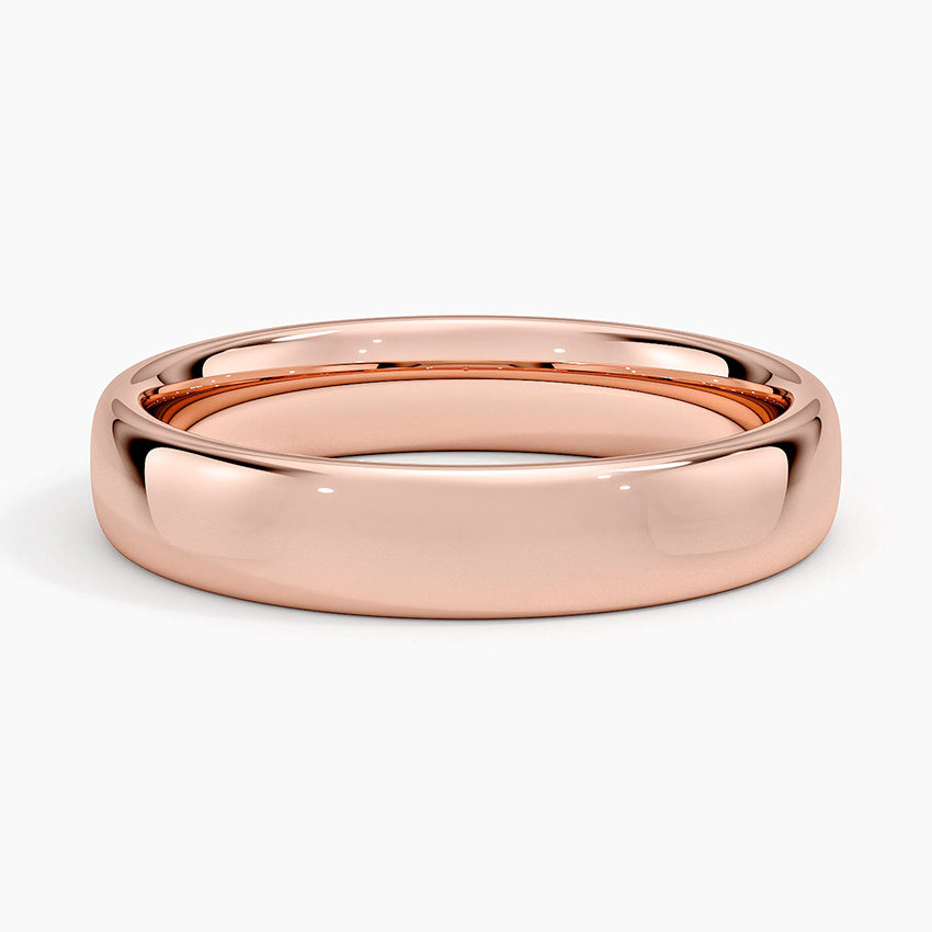Low Profile 4.5mm Wedding Ring Rose Gold 18k Wedding Band