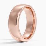 Low Profile 6.5mm Wedding Ring Rose Gold 18k Wedding Band