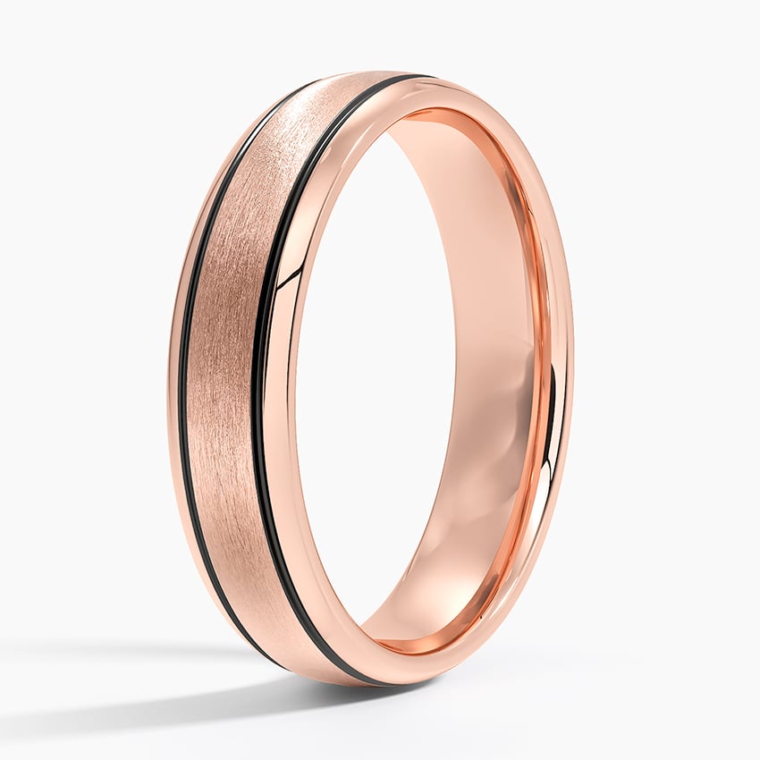 Everett 5mm Wedding Ring Rose Gold 18k Wedding Band