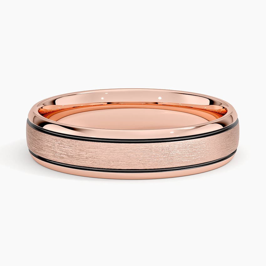 Everett 5mm Wedding Ring Rose Gold 18k Wedding Band