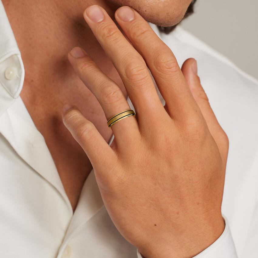 Everett 5mm Wedding Ring Yellow Gold 18k Wedding Band