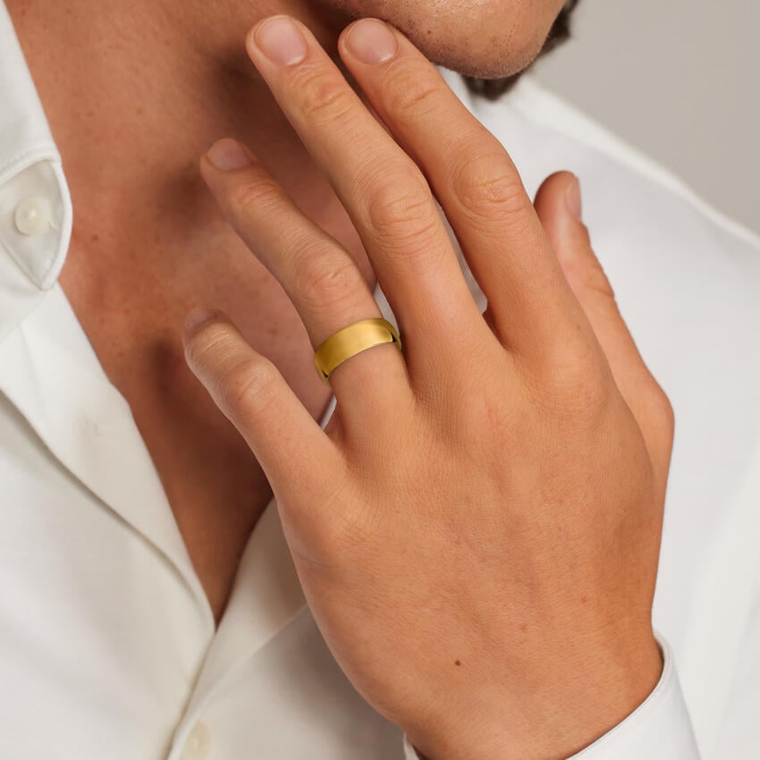 Fairmined Comfort Fit 7mm Wedding Ring Yellow Gold 18k Wedding Band