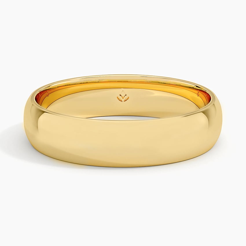 Fairmined Comfort Fit 5mm Wedding Ring Yellow Gold 18k Wedding Band