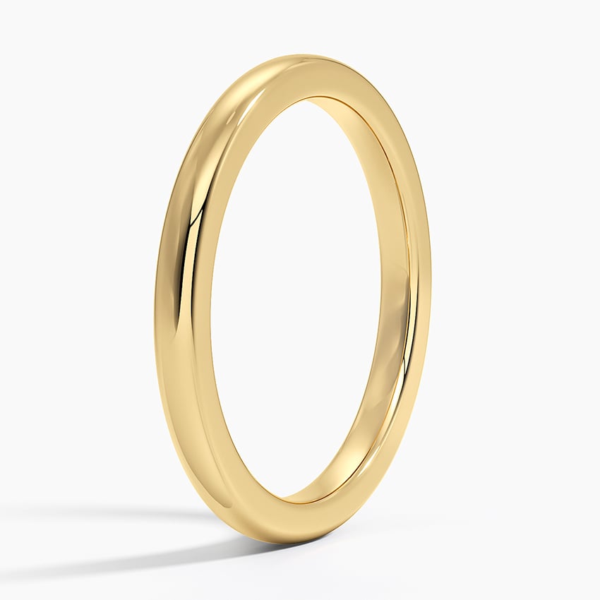 Fairmined Comfort Fit 2mm Wedding Ring Yellow Gold 18k Wedding Band
