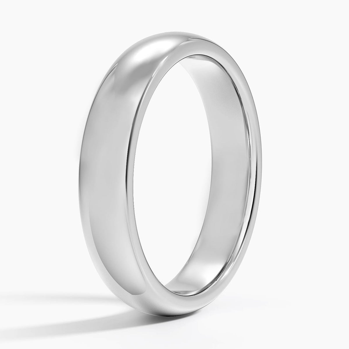 Fairmined Comfort Fit 4mm Wedding Ring White Gold 18k Wedding Band