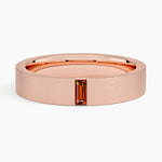 Apollo Garnet 4.5mm Wedding Ring Rose Gold 18k Wedding Band