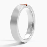Apollo Garnet 4.5mm Wedding Ring Platinum Wedding Band