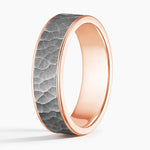 Brooks 6.5mm Black Wedding Ring Rose Gold 18k Wedding Band