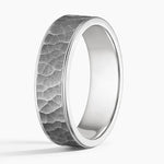 Brooks 6.5mm Black Wedding Ring White Gold 18k Wedding Band