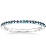 Luxe Ballad London Blue Topaz Ring Platinum Wedding Band