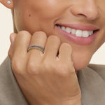 Luxe Ballad London Blue Topaz Ring Yellow Gold 18k Wedding Band