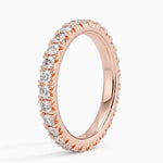 French Pavé Eternity Diamond Ring (1 ct. tw.) Rose Gold 18k Eternity Band