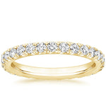 French Pavé Eternity Diamond Ring (1 ct. tw.) Yellow Gold 18k Eternity Band