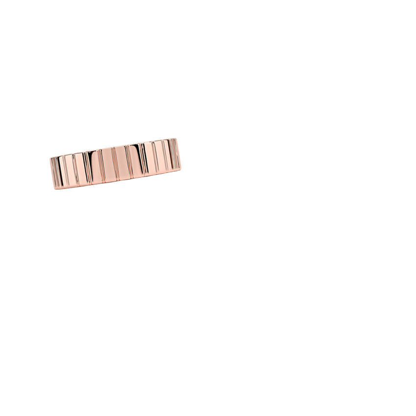 Engraved Lines 5.5mm Wedding Ring Rose Gold 18k Wedding Band
